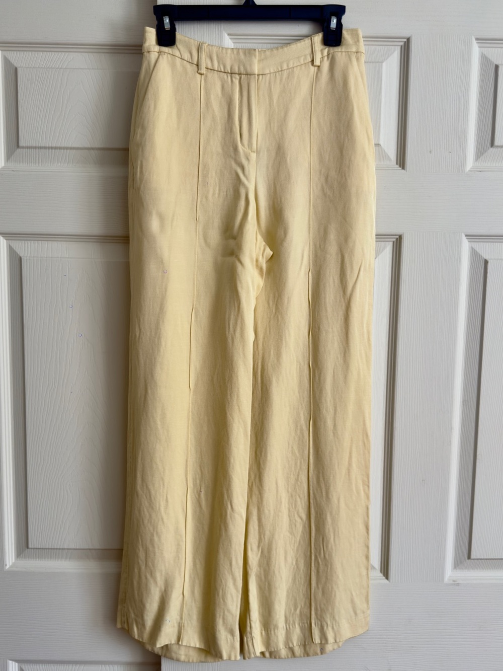 Express Lime linen Wide-Leg Pants